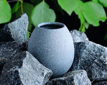 Sauna bowl for aromatic oil from soapstone