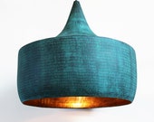 Copper Hammered Chandelier Handmade pendant Light Green vintage Style Home