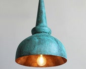 pendant Light Coppe Green-vintage Chandelier Copper Hammered Handmade Style