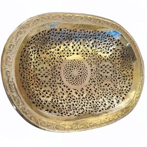 Stunning Moroccan brass sink ,engraved oval countertop sink