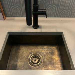 Brass kitchen sink,Undermount Bar Sink, 14"x16" Single Bowl Bar Sink