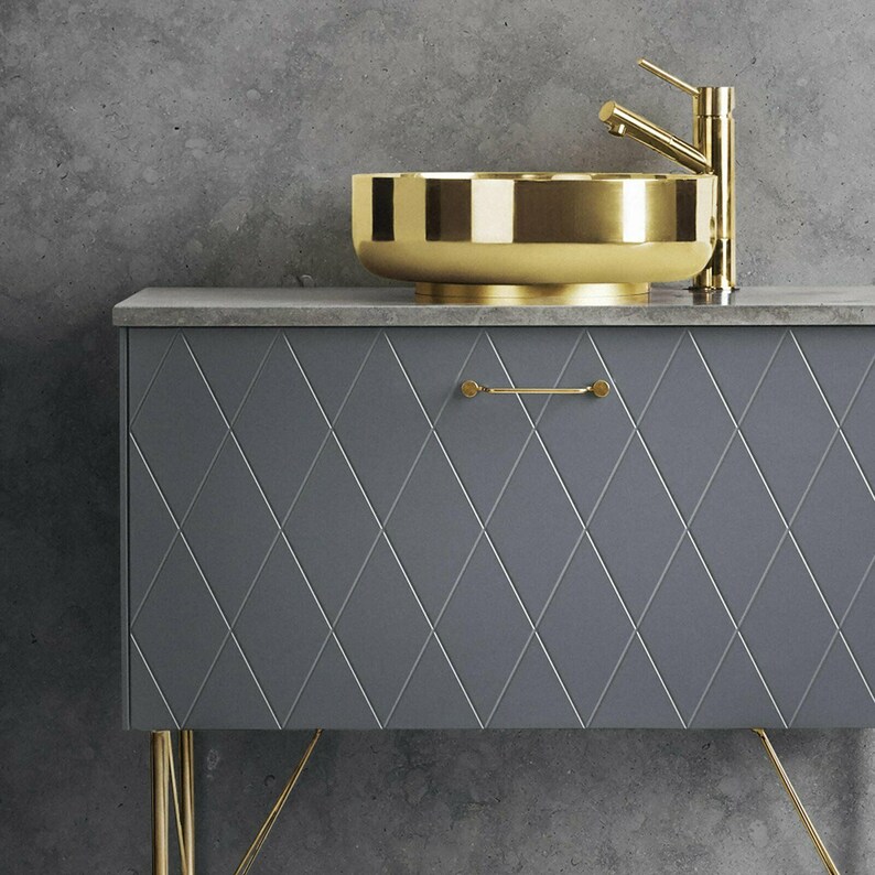 Brass Vessel sinkCountertop Basin Vanity Sink Brass Etsy