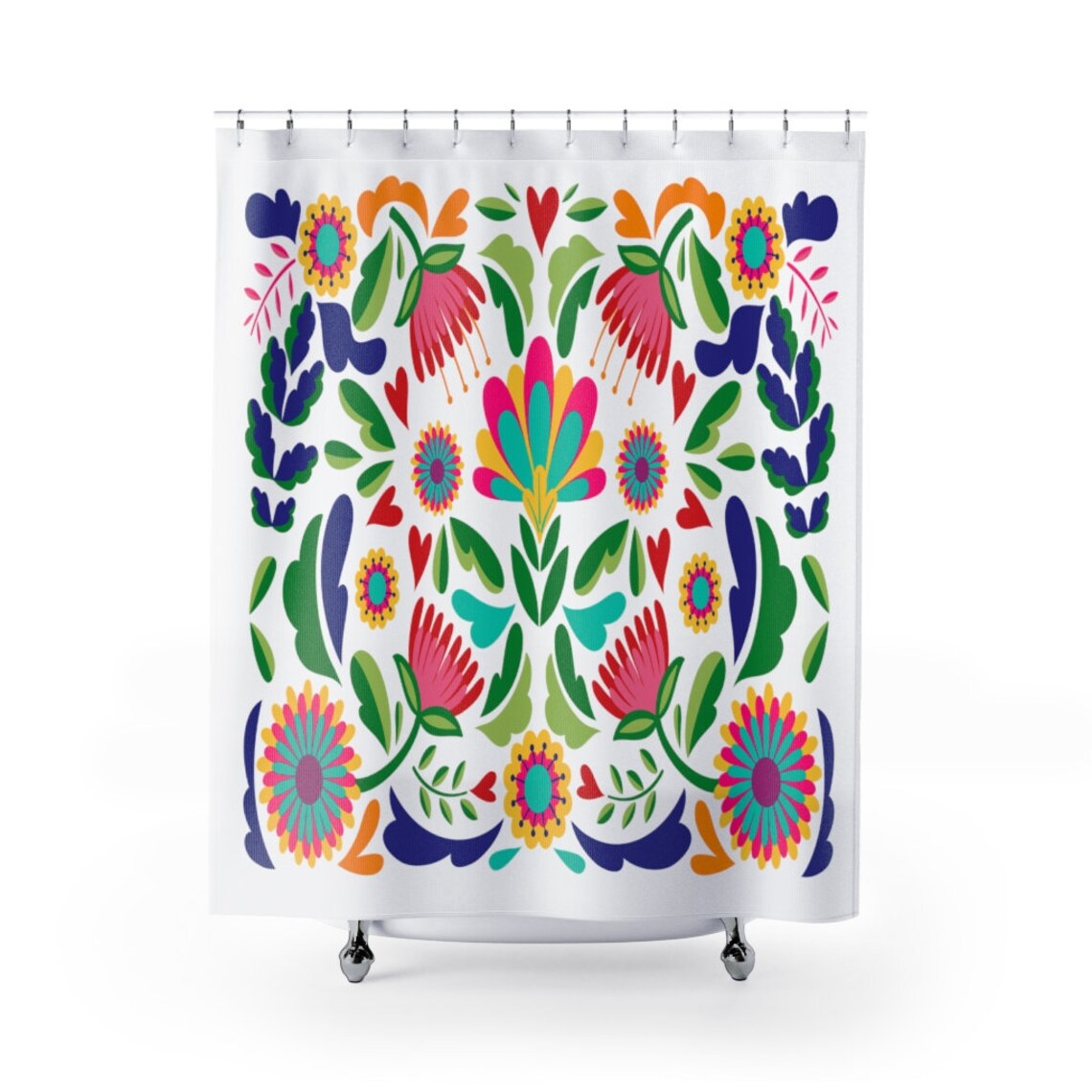 Mexican Shower Curtain Bathroom Art Bohemian Art Bath Etsy UK