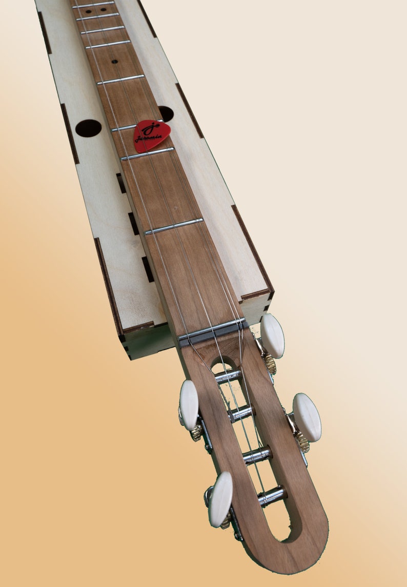 thumbnail image 2 of DIY Mountain Dulcimer Kit - Build Your Own 4-String Appalachian Dulcimer, Cherry Neck, All Parts Included, Made In USA 2 of 13
