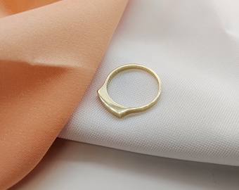 14k Yellow Gold Modern Signet Ring