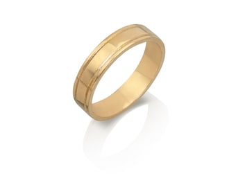 gold wedding band , wedding band , mens ring , mens wedding ring , mens wedding ring gold , wedding bands men , 14k gold , 14k