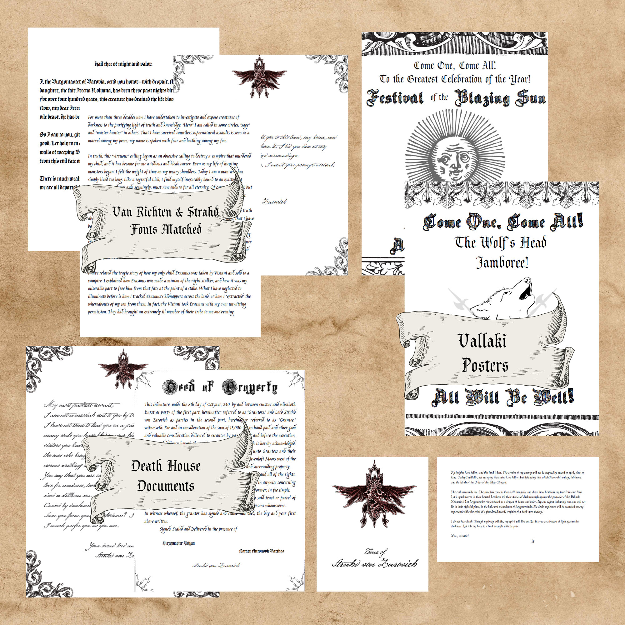 Curse of Strahd Printable Props - Etsy Canada