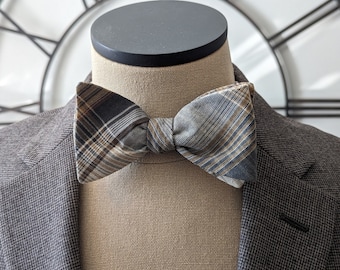 Plaid Self-Tie Bow Tie