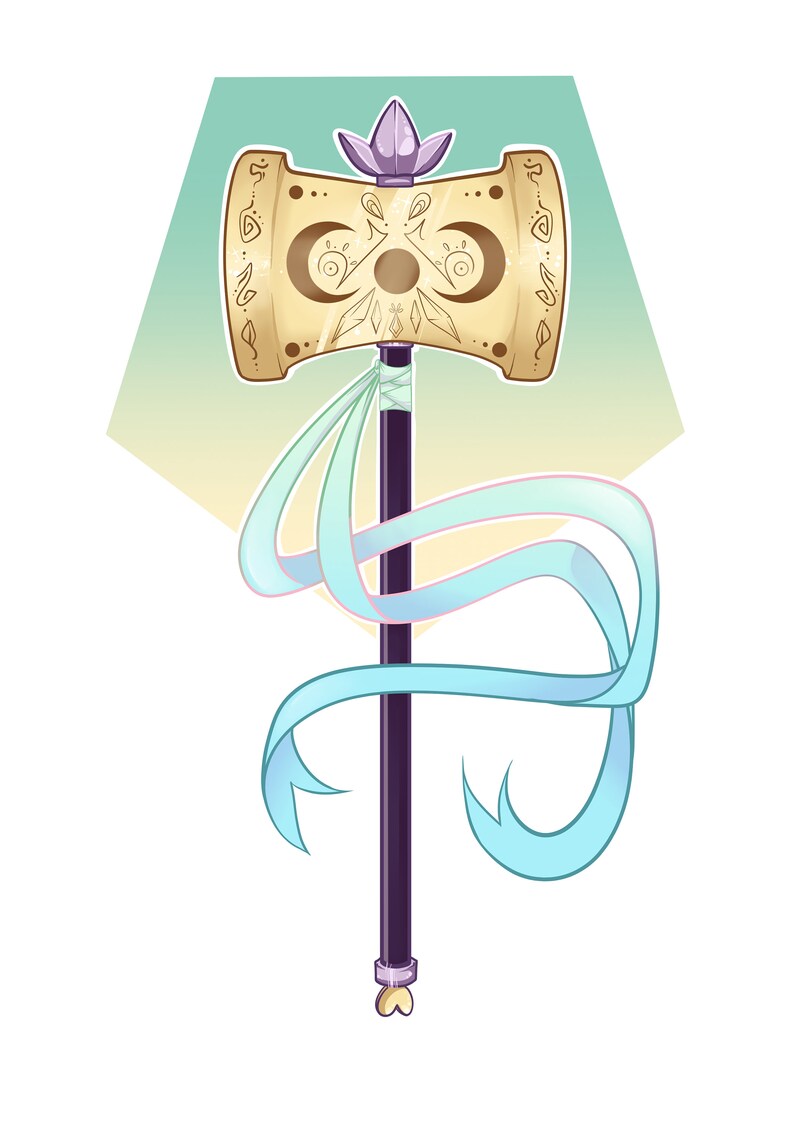 Magical Girl D&D Weapons Flamberge Sword Bow Scythe Hammer Etsy