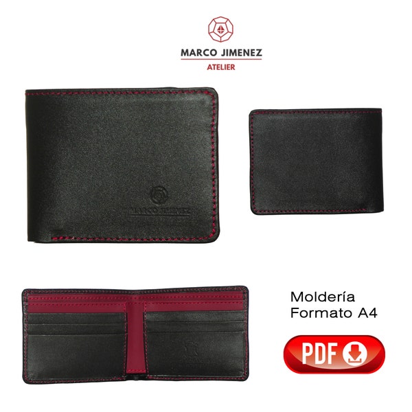 Leather Wallet Pattern - PDF File: Leather Bifold Wallet pattern and tutorial