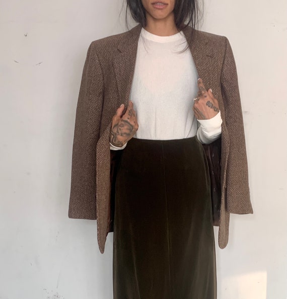 Christian Dior Oversized Blazer, Brown Tweed