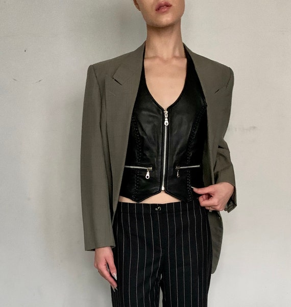 Wool Oversized Blazer, Smoke