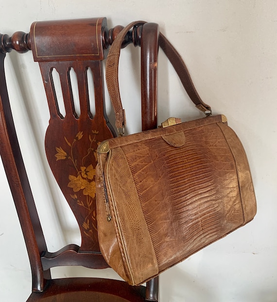 1930s Lizard Handbag, Ginger