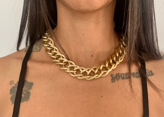 Gold Tone Chain Link Necklace