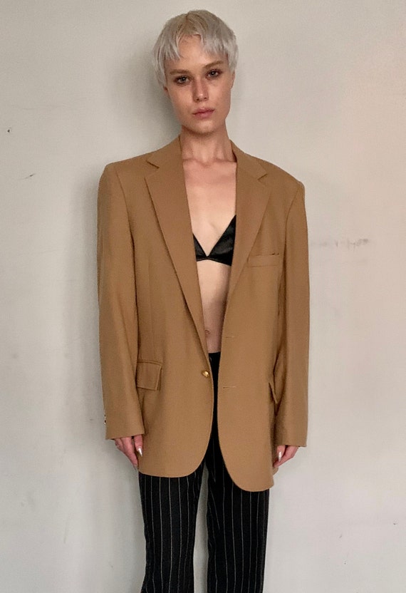 Wool Oversized Blazer, Camel