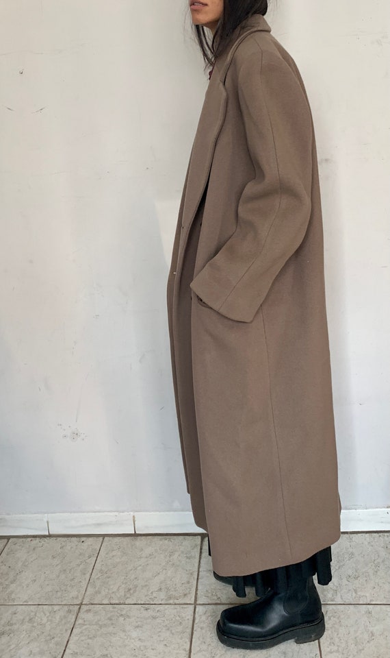 Wool Oversized Coat, Taupe
