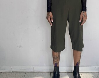 Mid Rise Long Shorts, Forest