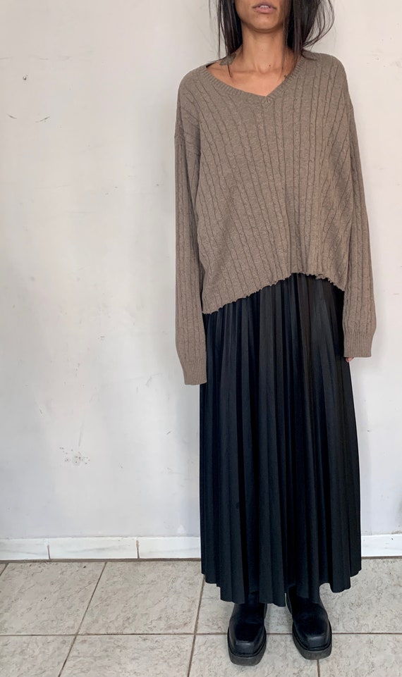 Distressed Cotton Oversized Sweater