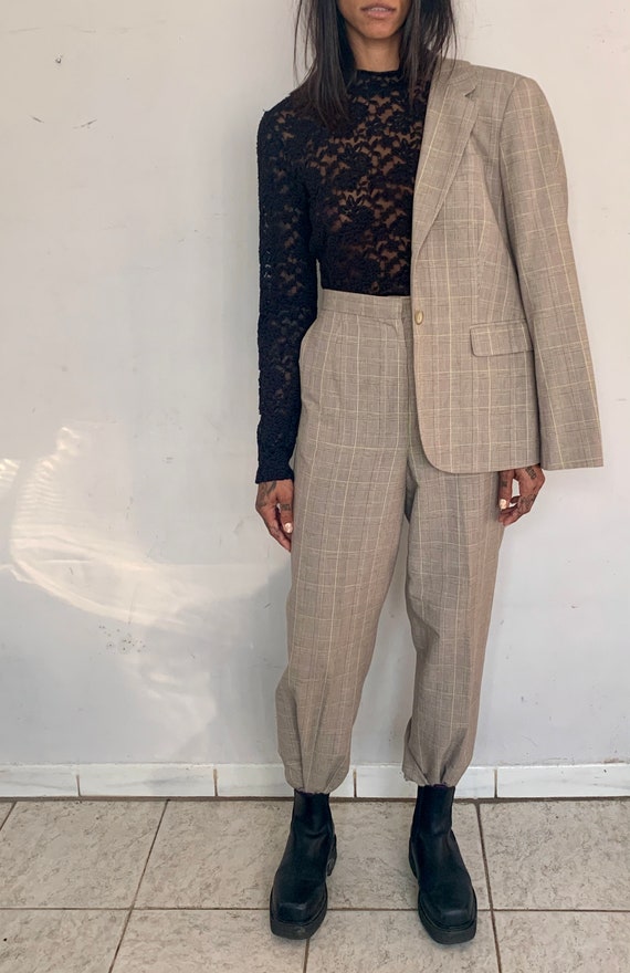 Cotton/Linen Plaid Suit