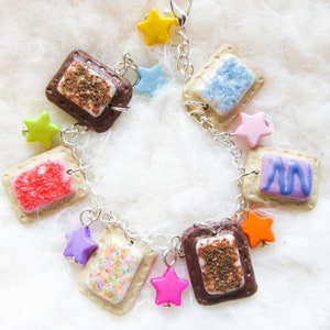 Pop Tart Bracelet, Food Bracelet, Food Jewelry, Polymer Clay, Cute Bracelet, Sweet Lolita, Kawaii, Cute, Bracelet