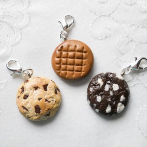 Polymer Clay Charms, Cookie Charms, Clasp Charms, Cute, Charms, Polymer Clay, Cookies, Stitch Marker