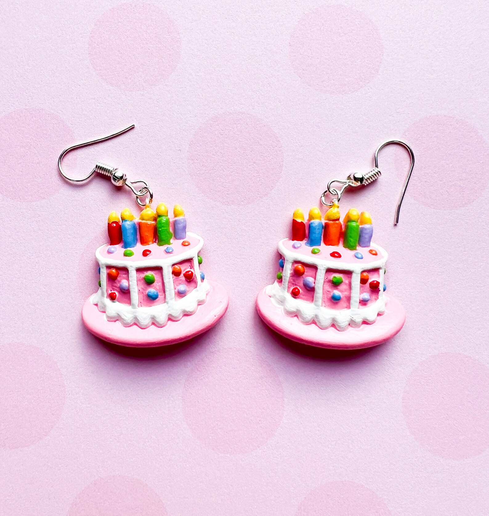 Birthday Earrings Birthday Cake Earrings Cute Earrings Etsy