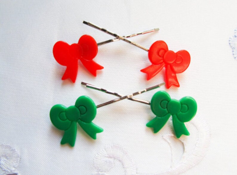 Christmas Bobby Pins Christmas Hair Pins Christmas Cute Etsy