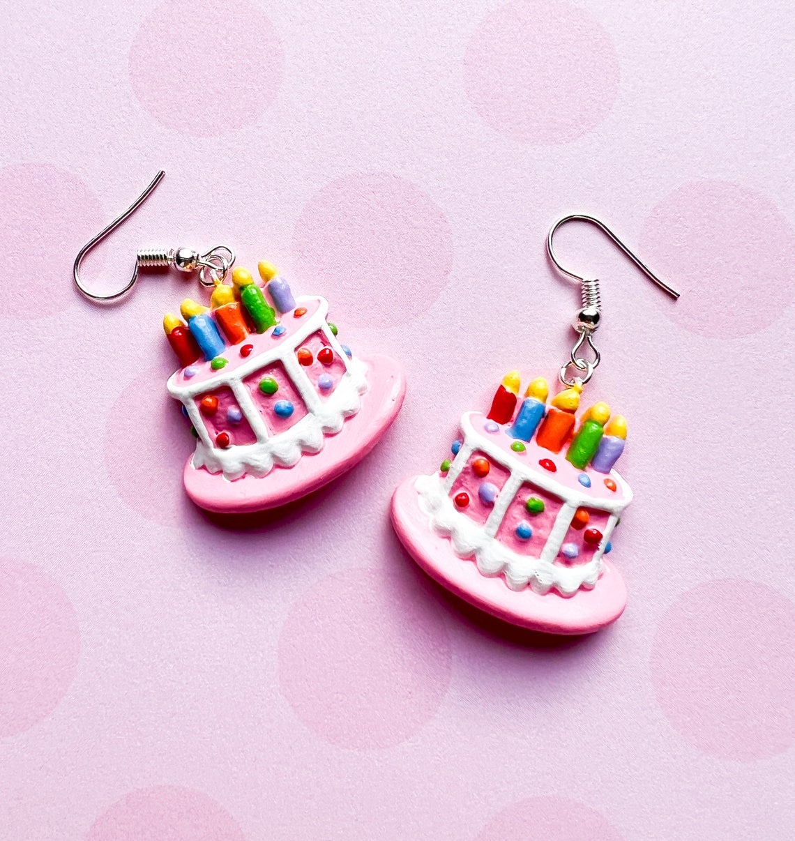 Birthday Earrings Birthday Cake Earrings Cute Earrings Etsy