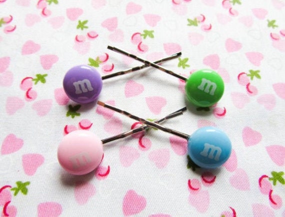 Candy Bobby Pins Candy Hair Pins Kawaii Sweet Lolita Food Etsy
