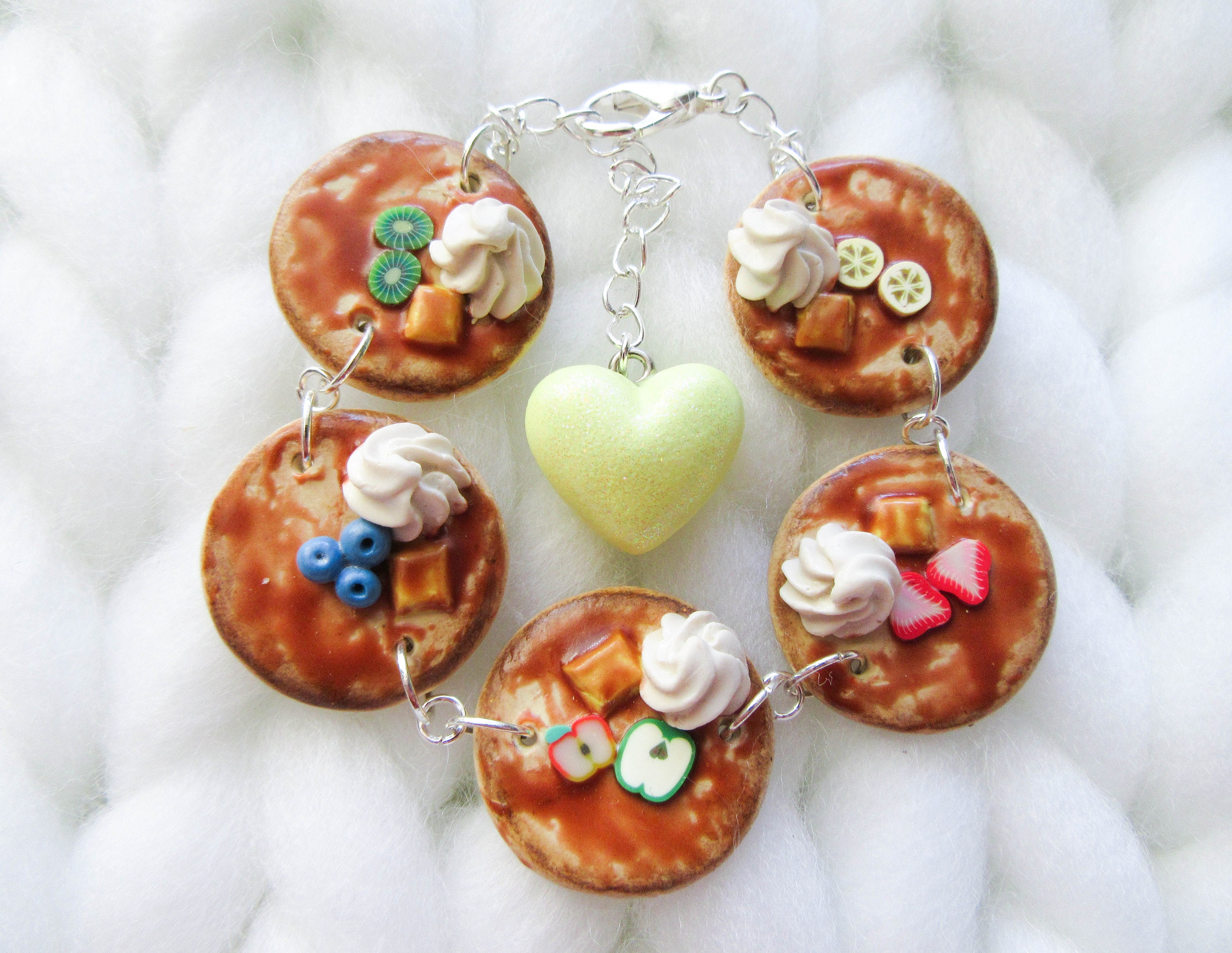 Pancake Polymer Clay Earrings, Miniature Food Jewelry, Breakfast
