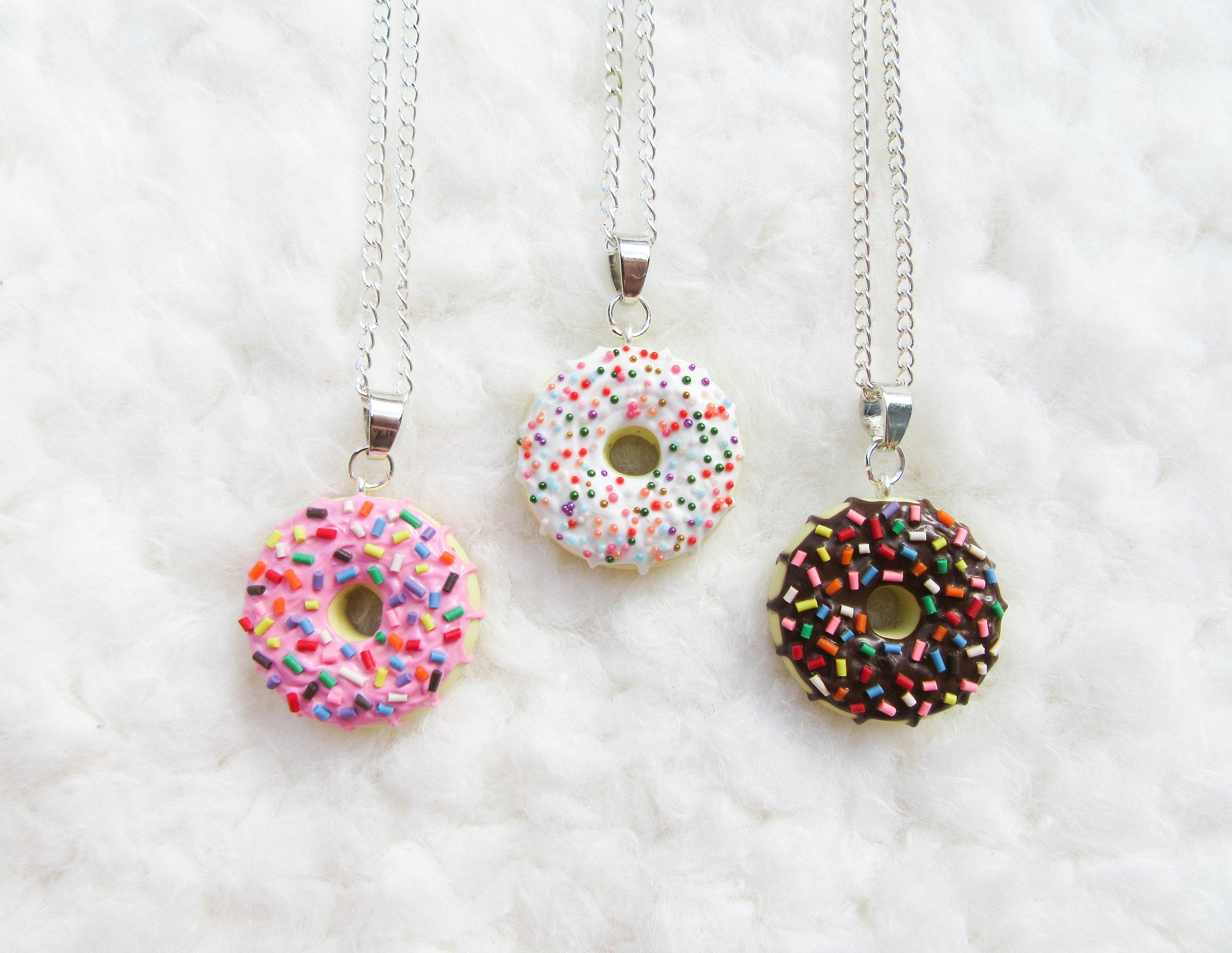 Espolvorear collar de donuts collar de rosquillas collar Etsy
