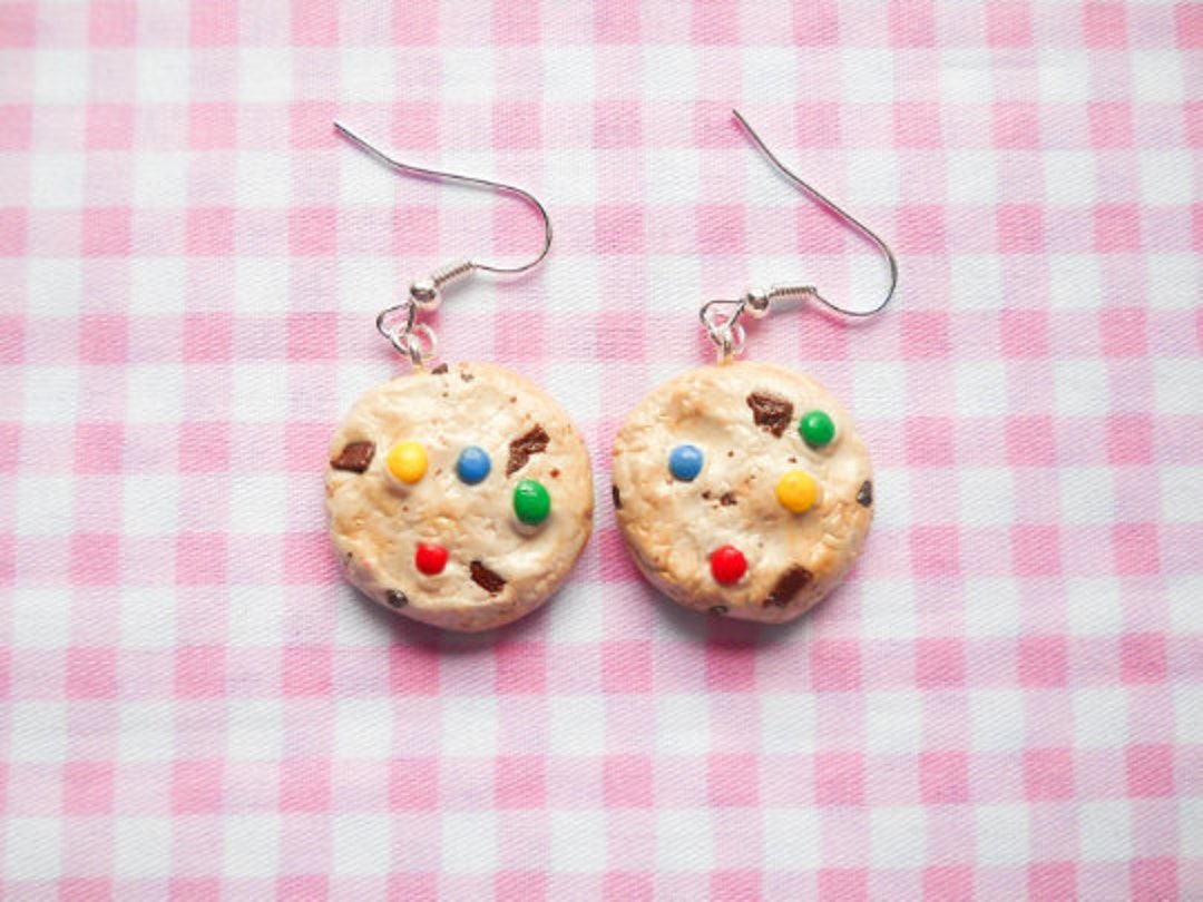Cookie Earrings, Cute Earrings, Food Earrings, Polymer Clay, Food