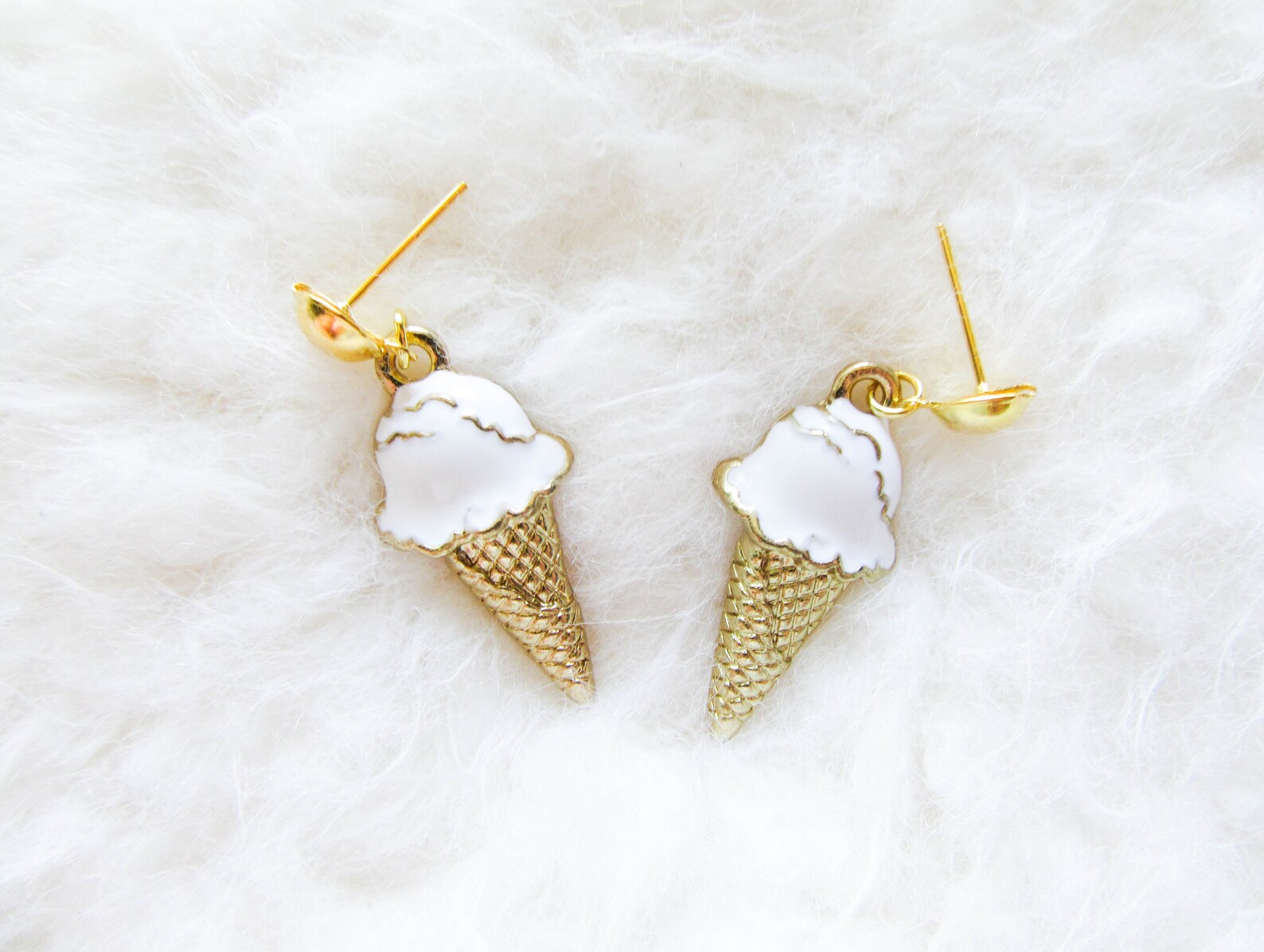 Ice Cream Cone Earrings Ice Cream Earrings Summer Earrings Etsy