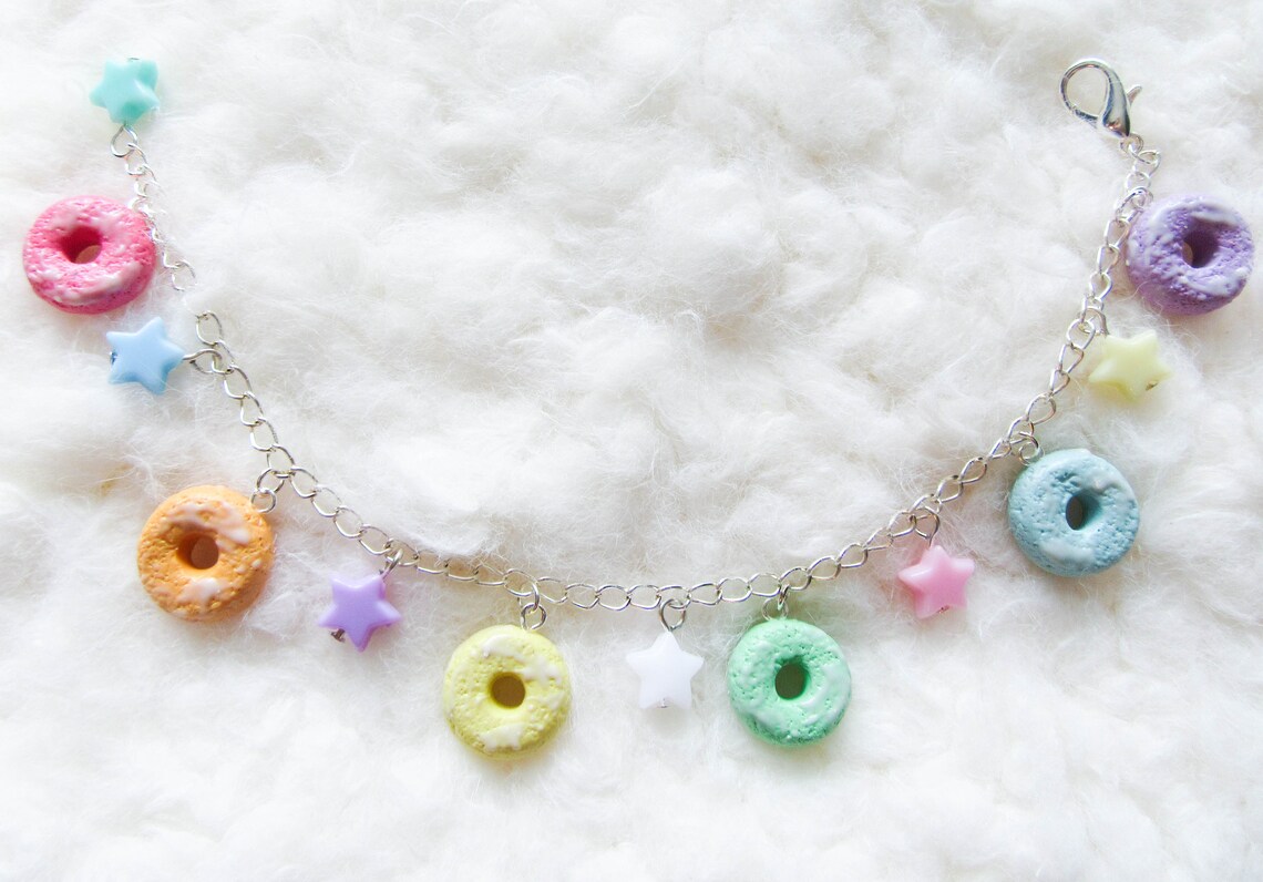 Fruit Loops Bracelet Rainbow Bracelet Fruit Loops Food Etsy