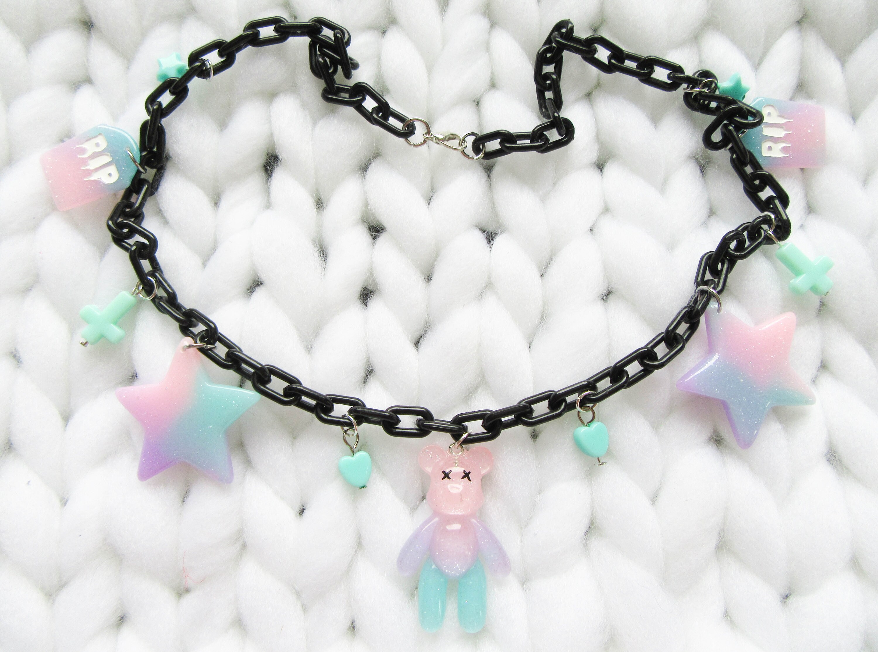 Kawaii Goth Necklace Kawaii Necklace Pastel Goth Pastel Etsy