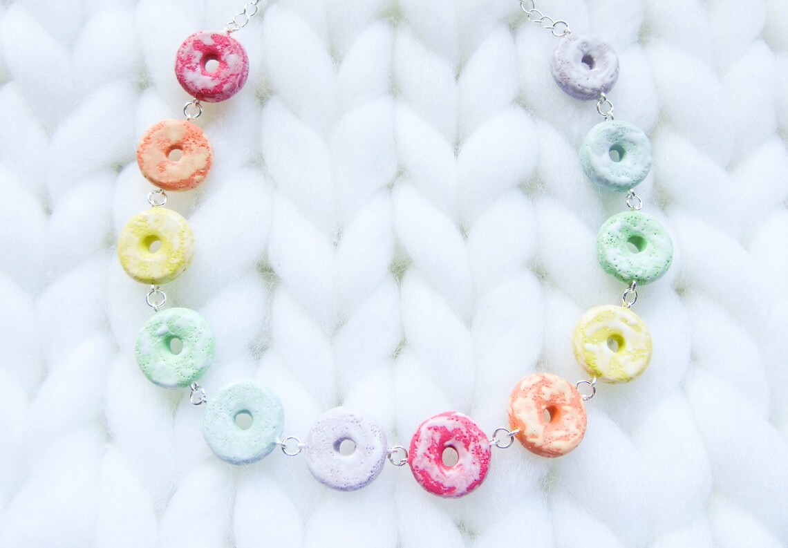 Fruit Loops Necklace Fruit Loop Necklace Cereal Necklace Etsy