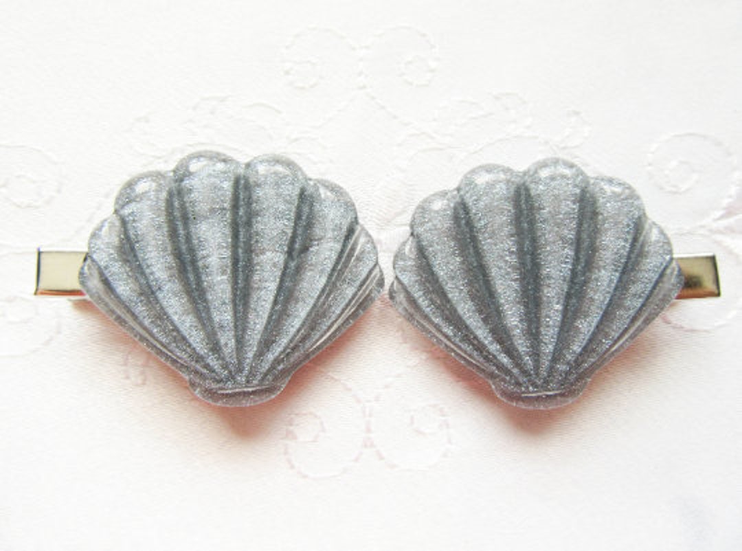 Big Seashell Hair Clips, Shell Hair Clips, Mermaid Hair Clips, Mermaid