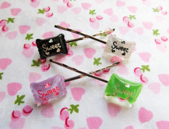 Candy Hairpins Bobby Pins Summer Hairpins Cute Hairpins Etsy