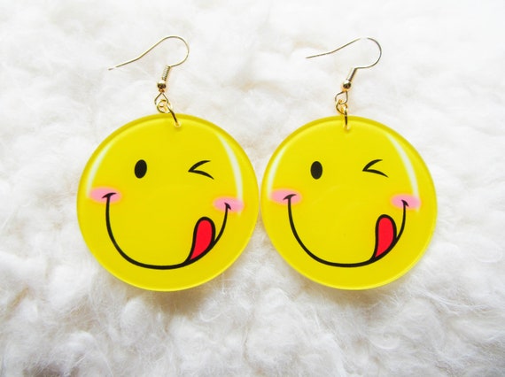 Face earrings etsy outlet