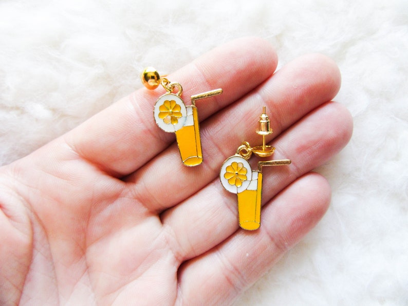 Lemonade Earrings Lemon Earrings Lemonade Lemon Charm Etsy