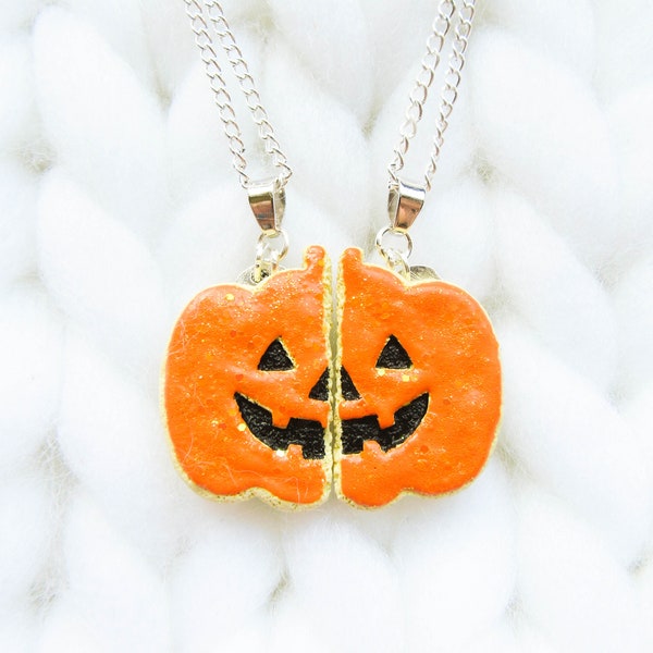BFF Necklaces, BFF Necklace, BFF, Sugar Cookie, Pumpkin, Cookie, Halloween, Spooky, Necklace