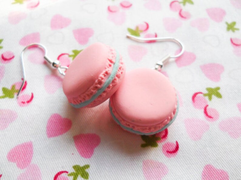 French Macaron Earrings Macaroon Earrings Food Earrings Etsy
