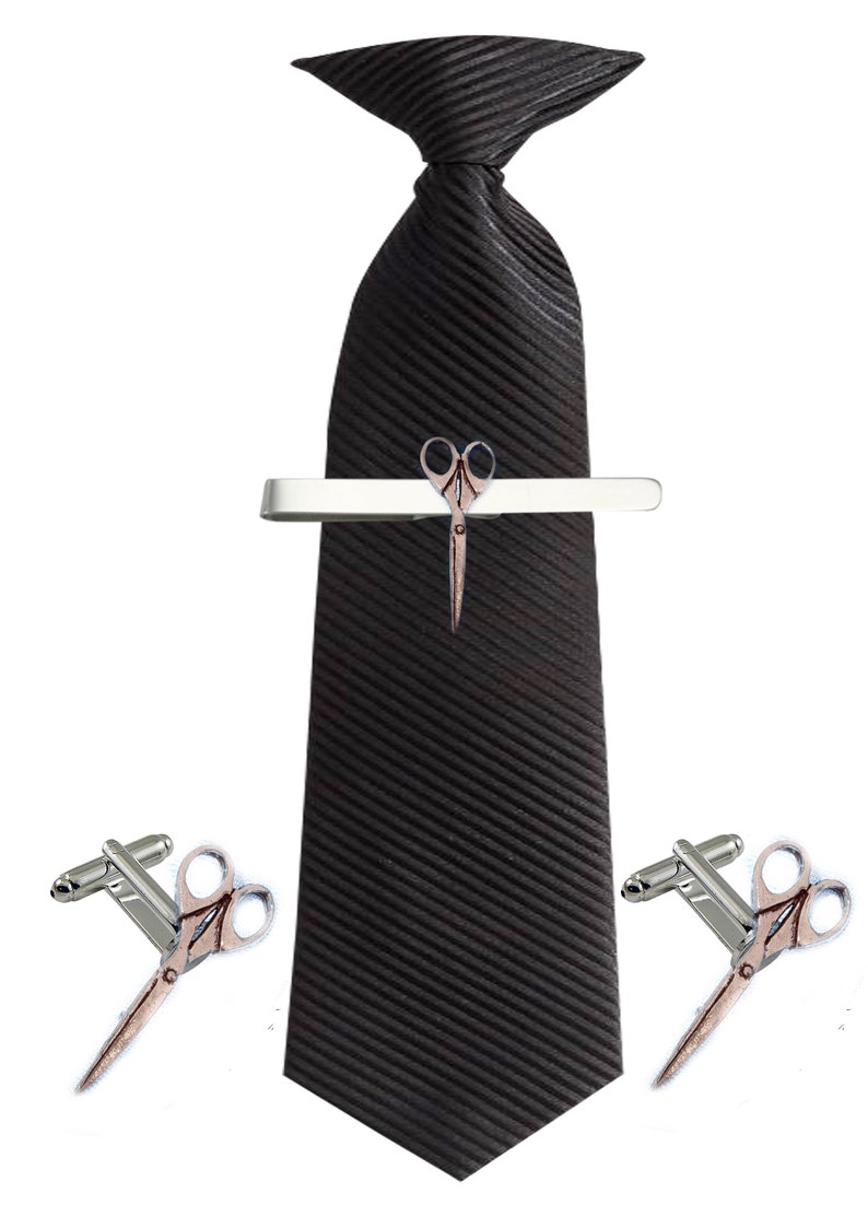 Scissors Cufflinks Tie slide or the set lead free English Pewter handmade in Sheffield uk Q122