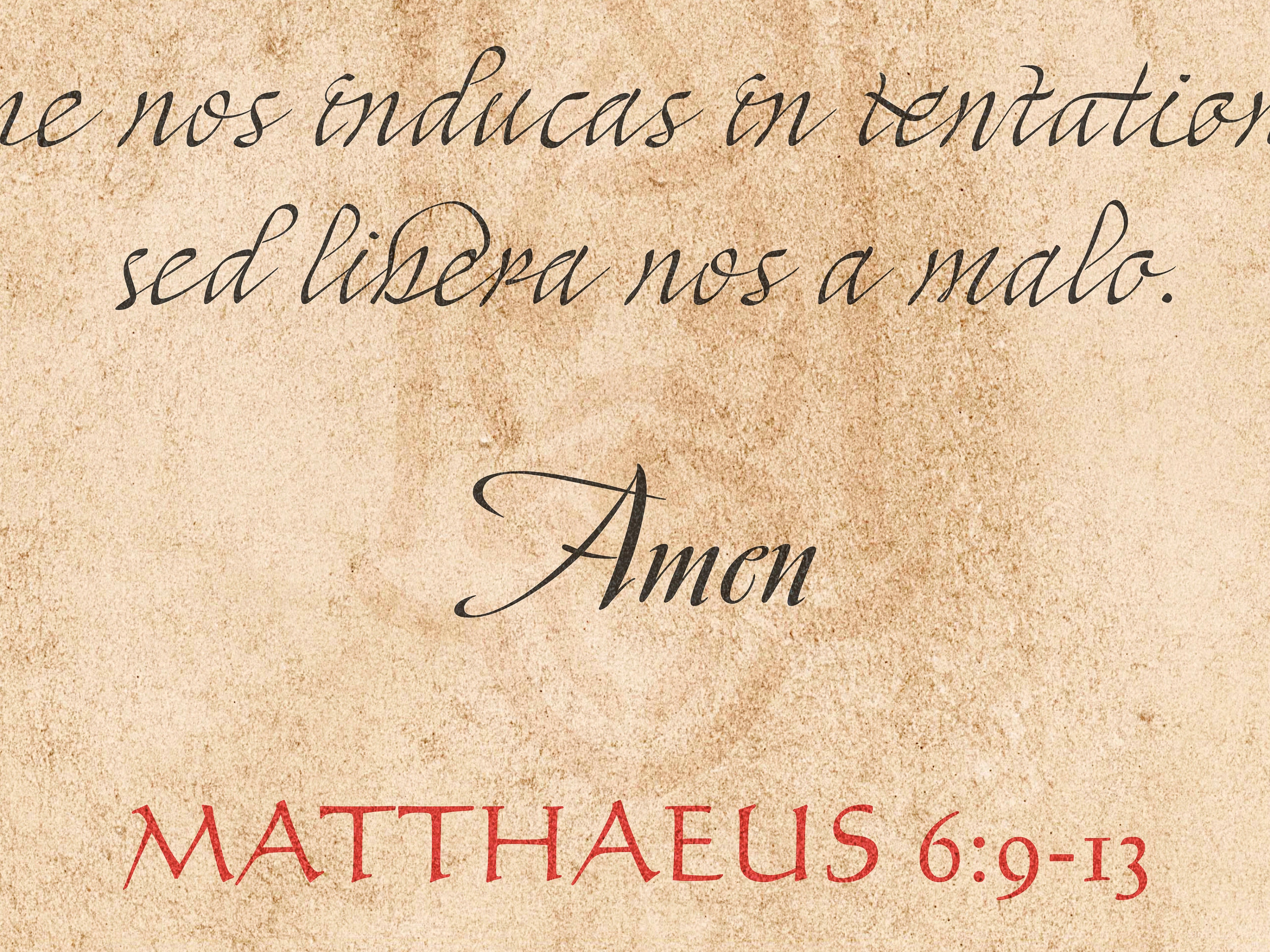 The Lords Prayer Bible Verse Poster Print in Latin Our Father Pater ...
