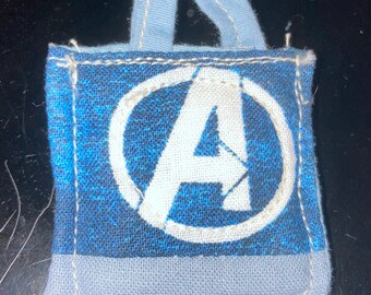 Avengers Black Widow AirTag Case Keychain Quilted Padded Handmade with hidden pocket for extra cash coins