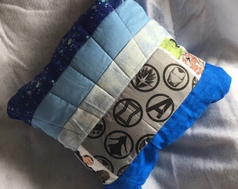 Marvel Avengers Fan Royal Blue Quilted Handmade Throw Sofa Bed Pillow Infinity War Endgame