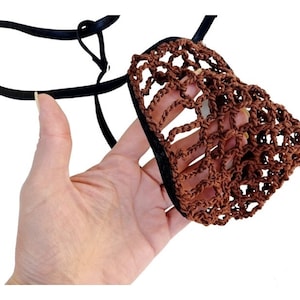 Zwemslip heren, katoenen gehaakte string heren, handgemaakte herenromp, heren mesh zwembikini-ondergoed