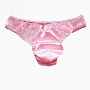 Satin Panties For Men, Sissy Panties, Crossdresser, Transgender Lingerie, Sissy Cuckold, Pink Underwear, Mens Satin Thong