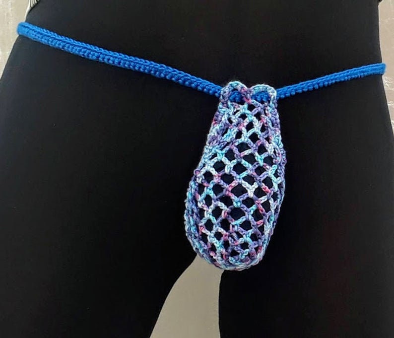 Sexy Erotic Micro Thong Swim Crochet G-string Men Underwear image 4.