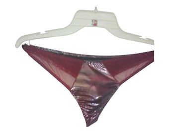 SLIP PERIZOMA EMULATION Silk Uomo Sissy Satin Bikini GString Vedi